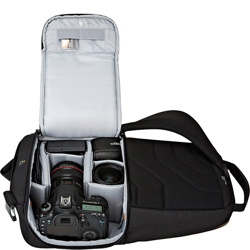 Lowepro لو برو LP36899PWW سلاينغ شوت إيدج 250 AW - حزام آمن، نحيف، ذكي وواقٍ لكاميرا DSLR مدمجة أو DJI مافيك برو/مافيك برو بلاتينيوم، أسود، 9.06 × 4.72 × 8.27 إنش - Image 2